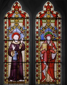 St. Frans av Assisi og St. Carolus, 1847 (farget glass) av Augustus Welby Northmore Pugin