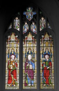 St. Peter, St. James the Great og St. John the Evangelist, 1851 (farget glass) av Augustus Welby Northmore Pugin