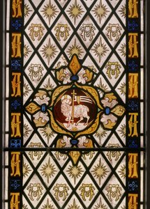 The Lamb of God, detalj, 1842 (farget glass)