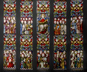 Triumph Of The Church, detalj, 1884 (farget glass)