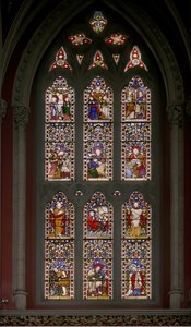 Typer med anti-typer, 1846 (farget glass) av Augustus Welby Northmore Pugin