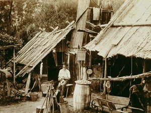 Australsk prospektør, ca. 1880-tallet (sepia-bilde)