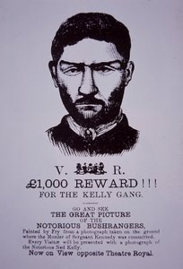 Ned Kelly belønningsplakat av Australian School