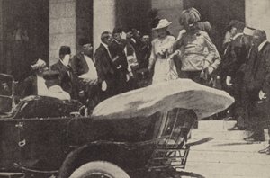 Erkehertug Franz Ferdinand og erkehertuginne Sophie av Østerrike i Sarajevo kort tid før attentatet deres, 1914