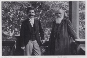 Komponister Johann Strauss den yngre og Johannes Brahms, Wien