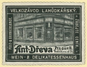 Anton Dreva vinbutikk og delikatesseforretning, Praha av Austrian School