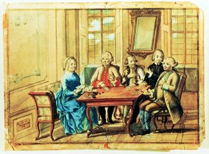 Keiserinne Maria Teresa av Østerrike spiller kort med feltmarskalk Karoly Batthyany (1698-1772), Nadasky og feltmarskalk Leopold Joseph, grev von Daun (1705-66), 1751 av Austrian School