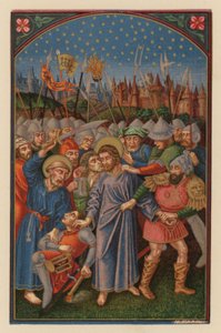 Jesus arrestert av jødene (chromolith) av Austrian School