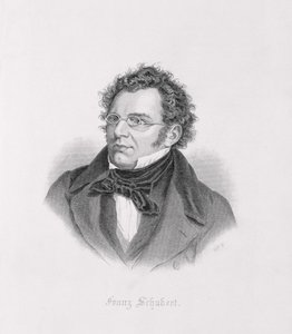 Portrett av Franz Schubert (1768-1827) av Austrian School
