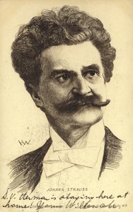 Portrett av Johann Strauss II av Austrian School