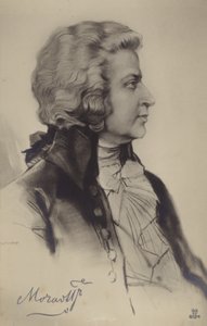 Portrett av Wolfgang Amadeus Mozart av Austrian School