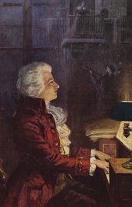 Portrett av Wolfgang Amadeus Mozart av Austrian School