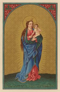 Queen of Heaven (chromolith) av Austrian School