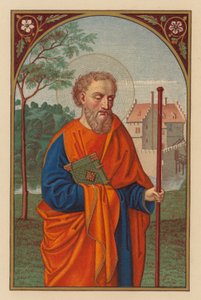 S Barnabas, apostel (kromolitt) av Austrian School
