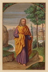 Saint Joseph, skytshelgen for kirken (chromolith) av Austrian School