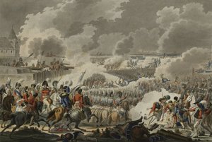 Slaget ved Waterloo, 18. juni 1815, utgitt av Artaria and Co, ca. 1820 (farget etsning) av Austrian School