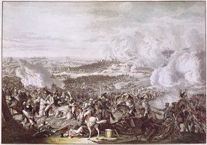 The Flight of Napoleon (1769-1821) etter slaget ved Waterloo, 18. juni 1815, ca. 1815-30 av Austrian School