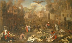 Stormingen av Ofen 6. september 1686 (olje på panel) av Austrian School