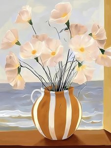Blomster ved kystvinduet av Avanesova Elena