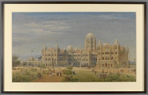 Great Indian Peninsula Railway Terminus og administrasjonskontorer, Bombay, senere kalt Victoria Railway Terminus av Axel Haig