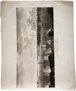 New York Harbour, fra Brooklyn til Long Island, fra en atlas fra USA, 1824 (akvatint)
