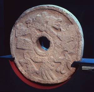 Stein brukt til å spille pelota av Aztec