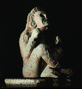 Xochipilli (se også 207566), Late Post Classic Period (1300-1521) (stein) av Aztec Aztec