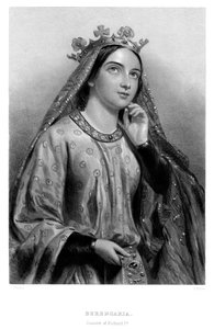 Berengaria av Navarra c1164-1230, dronningekonsort av kong Richard I, 1800-tallet. av B. Eyles