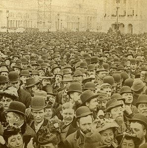 Folkemengde ved åpningen av Columbian Exhibition, Chicago, Illinois, USA, 1893.