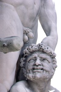 Detalj fra statuen av Hercules og Cacus, 1534