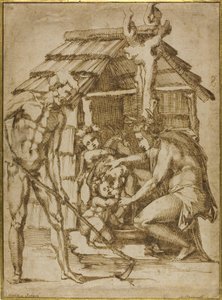 Første familie før et krisesenter, 1547-48 av Baccio Bandinelli