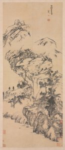 Landskap etter Guo Zhongshu, midten av 1600-1705.