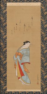 Stående kurtisane, sannsynligvis 1720-tallet. av Baioken Eishun