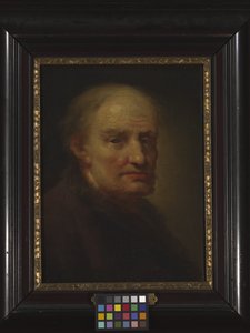 Hodet til en gammel mann (olje på tre) av Balthasar Denner