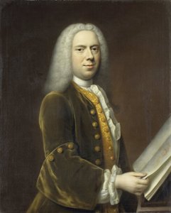 Portrett av en mann, sannsynligvis Cornelis Troost (1696-1750) av Balthasar Denner