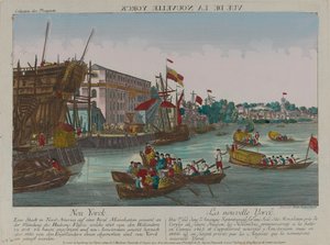 ?Utsikt over New York?, rundt 1776 av Balthasar Friedrich Leizelt