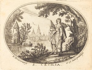 Saint Cecilia i et landskap av Balthasar Moncornet