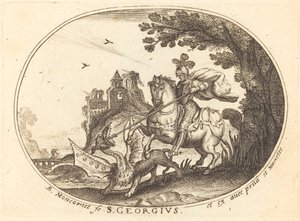 Saint George og dragen av Balthasar Moncornet
