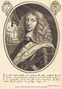 Ludvig XIV, konge av Frankrike av Balthasar Moncornet after Henry Stresor