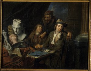 Artists Studio, 1703 av Balthasar van den Bossche