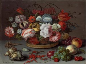 Kurv med blomster. Rundt 1622 av Balthasar van der Ast