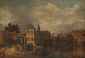 Utsikt over byen Haarlem av Balthasar van der Veen