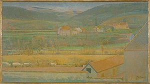 Yonne-dalen av Balthus Klossowski de Rola