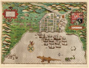 Fangst av den spanske bosetningen Santo Domingo i Hispaniola