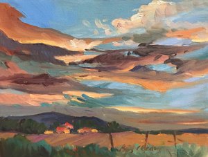 Maine Sky, ca. 1980–2000 (olje på lerret) av Barbara Cleary