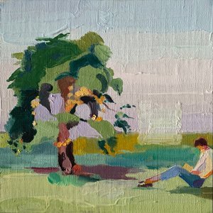 Bank bank, 2020 av Barbara Hoogeweegen