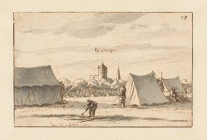 Leir av Army of Willem III nær Sint-Truiden, Limburg