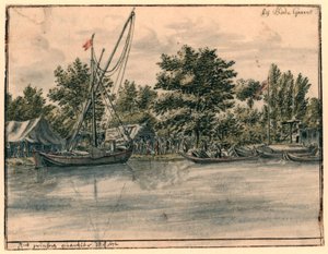 Utsikt over Willem IIIs kvarter nær Bodegraven av Barend Klotz (possibly)