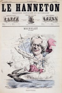 Tegneserie Jules Michelet - av Gedeon i "" Le Hanneton"" 08.08.1867 av Baril Gedeon