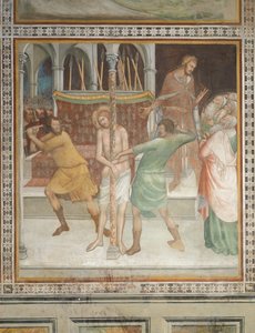 Scene fra Det nye testamente: Kristi flagellasjon (fresco)